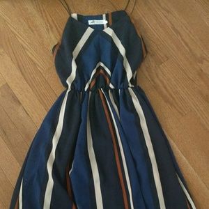 Striped rayon trendy sundress